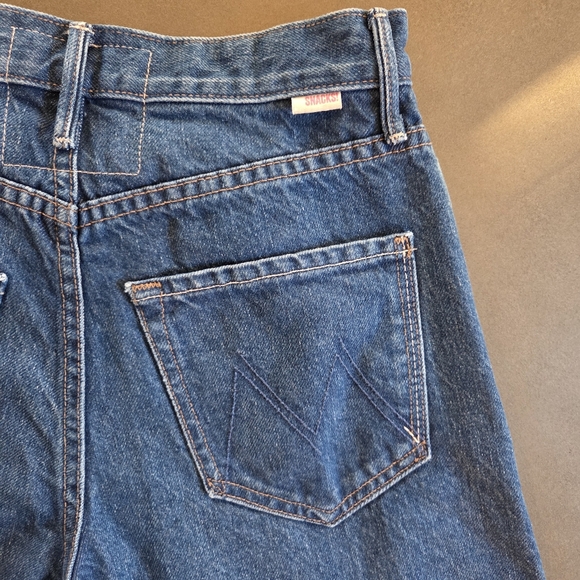 Mother Snacks The Lemon Twist Sneak Wide Leg Jeans Size 25 NWT $248 - Picture 13 of 16